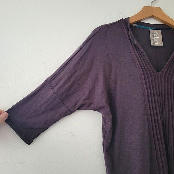 Dolan Left Coast Top Pleated Brown Small - Picture 4 of 7